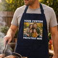 Personalized Photo Apron, Custom Picture Cooking Apron, Kitchen Apron with Pockets, Custom Text Chef Apron, Christmas Gift for Him or Her