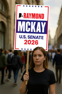 Raymond Mckay For Rhode Island Senate 2026 Election Sign, Anti-Trump Sign, Political Campaign Sign, Senate Election 2026 Race Poster Sign