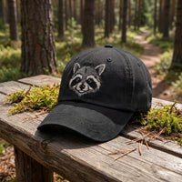 Raccoon Embroidered Hat, Cute Woodland Animal Baseball Cap, Animal Lover Cap, Funny Trash Panda Gift for Wildlife Fans, Pet Lover Gift