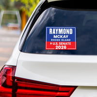 Raymond Mckay For Rhode Island Senate 2026 Vinyl Sticker, Vote Raymond Decal, Rhode Island Senate Elections 2026 Bumper Sticker, 6" x 4.5"