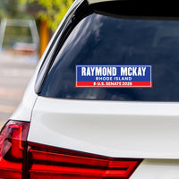 Raymond Mckay For Rhode Island Senate 2026 Vinyl Sticker, Vote Raymond Decal, Rhode Island Senate Elections 2026 Bumper Sticker, 10" x 3"