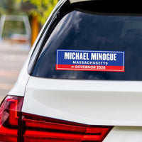 Michael Minogue For Massachusetts Governor 2026 Vinyl Sticker, Vote Michael Minogue, Governor Elections 2026 Bumper Sticker 10" x 3"