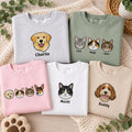 Custom Pet Portrait Embroidered Sweatshirt, Personalized Dog & Cat Shirt, Animal Name Long Sleeve, Dog Lover Hoodie, Gift for Cat Lover