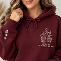Personalized Couple Embroidered Hoodie, Til Death Do Us Part Sweatshirt, Custom Date His and Hers, Matching Sweatshirt, Anniversary Gift