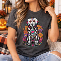 Custom Pet Day of the Dead Shirt, Personalized Dog Cat Sugar Skull Tee, Pet Photo T-Shirt, Dia de los Muertos Gift, Animal Lover Gift