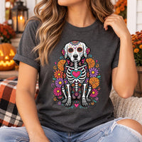 Custom Pet Day of the Dead Shirt, Personalized Dog Cat Sugar Skull Tee, Pet Photo T-Shirt, Dia de los Muertos Gift, Animal Lover Gift