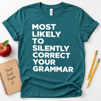 Personalized Most Likely Teacher Shirt, Custom School Superlative Tee, Cute Teacher Tee, Matching Faculty Outfit, Back to School Gift