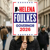 Helena Foulkes For Rhode Island Governor 2026 Election Sign, Political Campaign Sign, Republican, Governor Election 2026 Race Poster Sign
