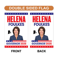 Helena Foulkes For Rhode Island Governor 2026 Garden Flag, Double Sided, 2026 Governor Flag, Elections Flag, Race Red White & Blue Flag
