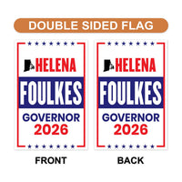 Helena Foulkes For Rhode Island Governor 2026 Garden Flag, Double Sided, 2026 Governor Flag, Elections Flag, Race Red White & Blue Flag