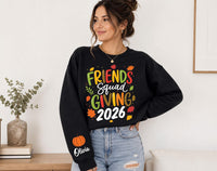 Personalized Friendsgiving Sweatshirt, Custom Name Thanksgiving Crewneck, Friends Squad 2026 Shirt, Fall Group Outfit, Best Friend Gift