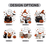 Personalized Halloween Apron, Ghost Chef Cooking Apron, Spooky Baking Kitchen Apron, Holiday Cooking Apron, Custom Name Holiday Gift