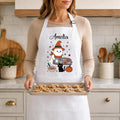 Personalized Halloween Apron, Ghost Chef Cooking Apron, Spooky Baking Kitchen Apron, Holiday Cooking Apron, Custom Name Holiday Gift