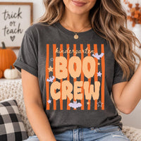 Personalized Kindergarten Boo Crew Shirt, Custom Halloween Teacher Tee, Retro Teacher Tee, Spooky Classroom Outfit, Halloween Gift