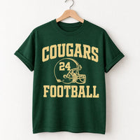 Personalized Football Spirit Shirt, Custom Mascot Name Number Tee, Varsity Game Day T-Shirt, School Spirit Fan Top, Custom Team Gift