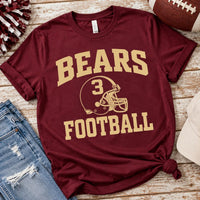 Personalized Football Spirit Shirt, Custom Mascot Name Number Tee, Varsity Game Day T-Shirt, School Spirit Fan Top, Custom Team Gift