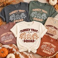 Turkey Trot Squad Thanksgiving Shirt, Funny 5K Race Tee, Running Turkey Graphic T Shirt, Friends Family Race Outfit, Thanksgiving Gift