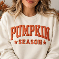 Custom Pumpkin Season Puff Print Shirt, Personalized Fall Sweatshirt, Cozy Autumn Statement Tee, Custom Puff Sweatshirt, Personalized Wear