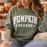 Custom Pumpkin Season Puff Print Shirt, Personalized Fall Sweatshirt, Cozy Autumn Statement Tee, Custom Puff Sweatshirt, Personalized Wear