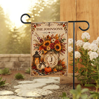 Personalized Family Fall Garden Flag, 12x18 Double Sided Yard Flag, Family Last Name Sign, Pumpkin Sunflower Decor, Housewarming Gift