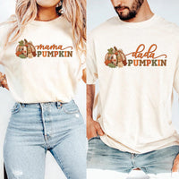 Personalized Family Pumpkin Shirts, Custom Mama Brother Sister Baby Tees, Festive Family Fall Tee, Thanksgiving Photo Outfit, Holiday Gift