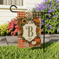 Personalized Fall Monogram Garden Flag, 12x18 Double Sided Yard Flag, Autumn Welcome Sign, Pumpkin Outdoor Porch Decor, Fall Decor Gift
