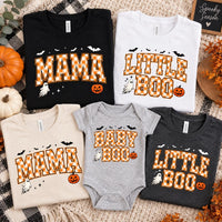 Personalized Halloween Family Shirts, Custom Mama Little Boo Baby Boo Tees, Matching Spooky Outfit, Halloween Party Tee, Holiday Gift