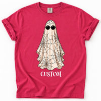 Personalized Halloween Ghost Name Shirt, Custom Spooky Ghost Tee, Retro Halloween Party Tee, Family Matching Costume Shirt, Holiday Gift