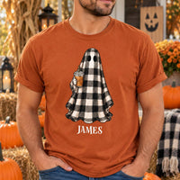 Personalized Halloween Ghost Name Shirt, Custom Spooky Ghost Tee, Retro Halloween Party Tee, Family Matching Costume Shirt, Holiday Gift