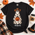 Personalized Halloween Ghost Name Shirt, Custom Spooky Ghost Tee, Retro Halloween Party Tee, Family Matching Costume Shirt, Holiday Gift