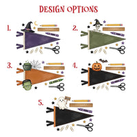 Personalized Halloween Name Shirt, Custom School Pennant Tee, Halloween Party Tee, Spooky Classroom Outfit for Students, Gift for Kids