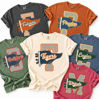Personalized School Mascot Shirt, Custom Team Name Tee, Retro Varsity Megaphone T Shirt, School Spirit Game Day Outfit, Gift for Athlete