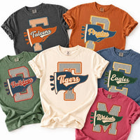 Personalized School Mascot Shirt, Custom Team Name Tee, Retro Varsity Megaphone T Shirt, School Spirit Game Day Outfit, Gift for Athlete