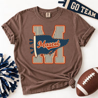 Personalized School Mascot Shirt, Custom Team Name Tee, Retro Varsity Megaphone T Shirt, School Spirit Game Day Outfit, Gift for Athlete