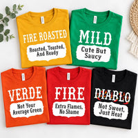 Custom Taco Sauce Shirt, Funny Hot Sauce Packet Tee, Group Halloween Costume Top, Spicy Food Lover Outfit, Halloween Gift for Friends