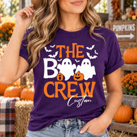 Personalized Boo Crew Halloween Shirt, Custom Ghost Pumpkin Tee, Cute Halloween Party Tee, Matching Family Group Outfit, Holiday Gift