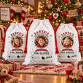 Personalized Photo Santa Sack, Kids Christmas Toy Sack with Name, Custom Child Picture Gift Bag, Named Santa Gift Bag, Kids Christmas Gift