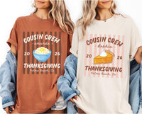 Personalized Cousin Crew Thanksgiving Shirt, Custom Family Turkey Tee, Matching Friendsgiving Top, Fall Reunion Outfit, Cousin Gift 2026