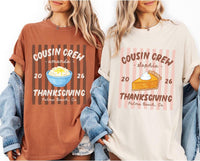 Personalized Cousin Crew Thanksgiving Shirt, Custom Family Turkey Tee, Matching Friendsgiving Top, Fall Reunion Outfit, Cousin Gift 2026