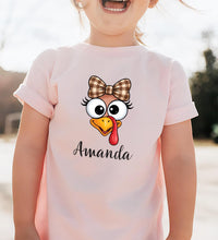 Personalized Thanksgiving Turkey Shirt, Custom Family Name Tee, Matching Holiday Tee, Cute Pilgrim Turkey Outfit, Holiday Gift for Family