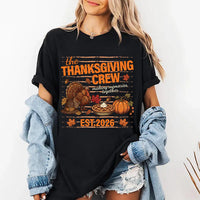 Thanksgiving Crew Sweatshirt, Turkey Pumpkin Fall Tee, Family Gathering Matching Shirt, Friendsgiving Dinner Outfit, Thanksgiving Gift 2026