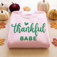 Custom Thankful Puff Print Shirt, Personalized Thanksgiving Sweatshirt, 3D Raised Fall Tee, Custom Puff Sweatshirt, Personalized Wear