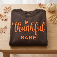 Custom Thankful Puff Print Shirt, Personalized Thanksgiving Sweatshirt, 3D Raised Fall Tee, Custom Puff Sweatshirt, Personalized Wear