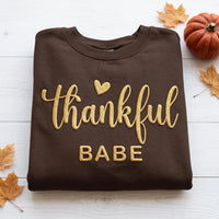 Custom Thankful Puff Print Shirt, Personalized Thanksgiving Sweatshirt, 3D Raised Fall Tee, Custom Puff Sweatshirt, Personalized Wear