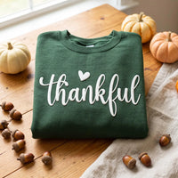 Custom Thankful Puff Print Shirt, Personalized Thanksgiving Sweatshirt, 3D Raised Fall Tee, Custom Puff Sweatshirt, Personalized Wear
