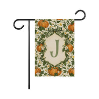 Personalized Pumpkin Monogram Garden Flag, 12x18 Double Sided Yard Flag, Fall Garden Decor, Autumn Porch Welcome Decor, Fall Decor Gift