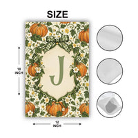 Personalized Pumpkin Monogram Garden Flag, 12x18 Double Sided Yard Flag, Fall Garden Decor, Autumn Porch Welcome Decor, Fall Decor Gift
