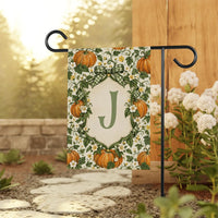 Personalized Pumpkin Monogram Garden Flag, 12x18 Double Sided Yard Flag, Fall Garden Decor, Autumn Porch Welcome Decor, Fall Decor Gift