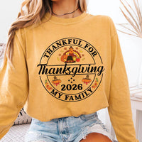 Custom Family Thanksgiving 2026 Matching Shirt, Personalized Family Thanksgiving Dinner Shirt, Autumn Family Tee