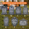 Personalized Halloween Tombstone Yard Signs, Custom Graveyard Decorations with Stakes, Funny Haunted House Outdoor Spooky Lawn Décor
